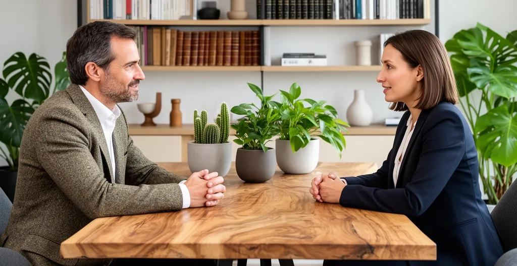 Avocat liquidation judiciaire en consultation avec entrepreneur français dans bureau moderne
